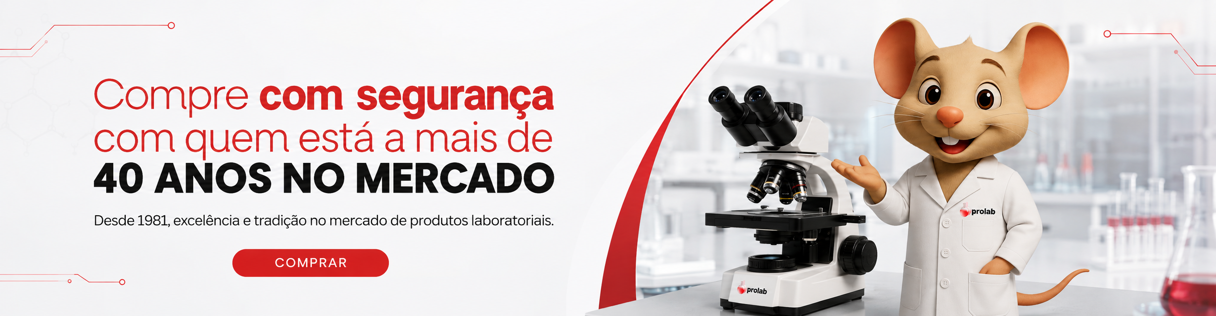 Ampla gama de produtos para laboratório · Prolab