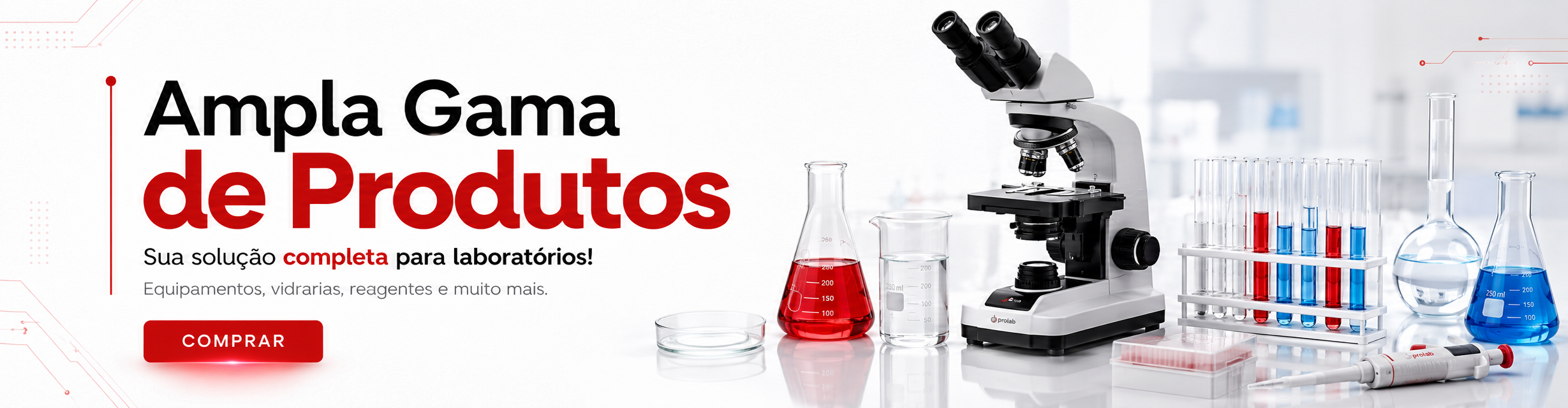 Parcele em até 10x sem juros · descontos à vista no boleto ou PIX · Prolab