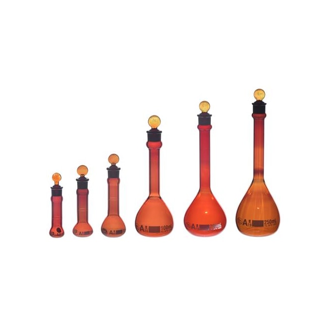 Balão Volumétrico Âmbar Rolha de Vidro 50ml-1ac567f9-c9bc-4950-bda4-3e3f2b431816