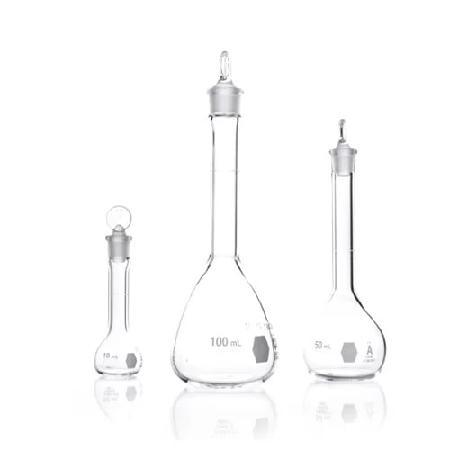 Balão Volumétrico Com Rolha de Vidro 50ml