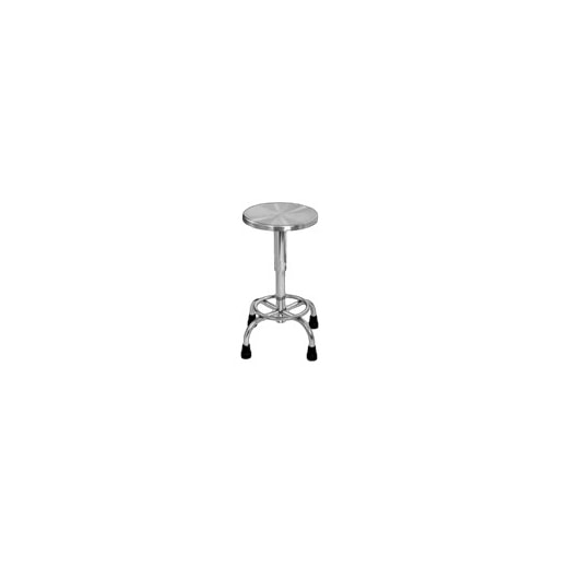 Banqueta de Aço Inox Assento Giratório Redondo 30cm