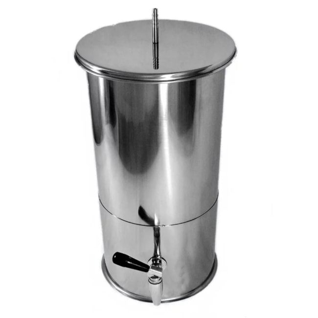 Barril Em Aço Inox 50 litros 38x48cm-6ed85717-8d5c-40f2-a2b3-7e08740f33ed