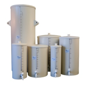 Barrilete De PVC 10 Litros Com Visor de Nível Graduado e Torneira