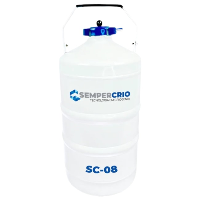 Botijão Criogênico 9 Litros Bocal 70mm SC-08-ac772e2f-8cb1-4115-b96f-7ffc6b973089
