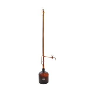 Bureta Automática Âmbar Com Torneira de Poli Capacidade: 100ml - Graduação: 1/5