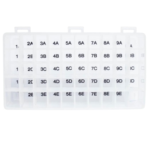 Caixa Para 50 Microtubos de 1,5 a 2,0ml Transparente