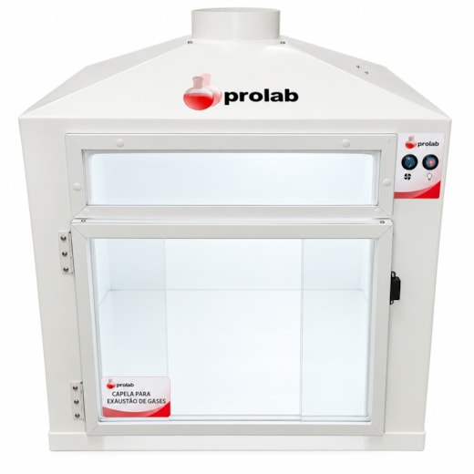 Capela de Exaustão de Gases em Fibra de Vidro 60 cm Porta Bipartida Prolab