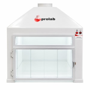 Capela de Exaustão de Gases em Fibra de Vidro 80 cm Porta Bipartida Prolab
