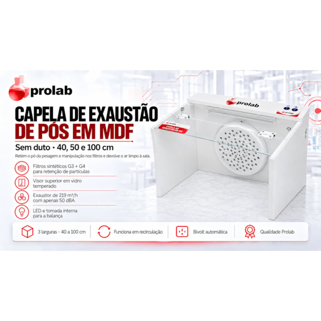 Capela de Exaustão de Pós em MDF 50 cm Prolab-342930a3-ac78-4806-b6b2-b404e764a266