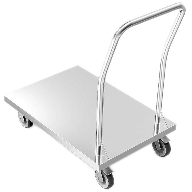 Carrinho em Aço Inox Com Plataforma Plataforma 70x50x100cm-5f76a3e9-1a8c-48cc-884f-71156f536f4d