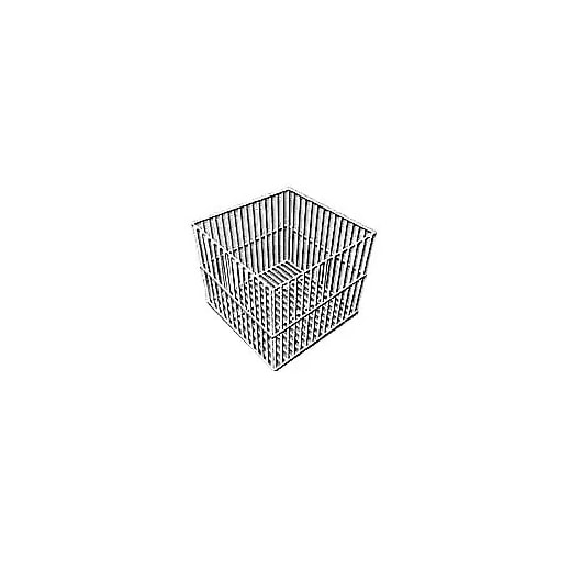 Cesto De Arame em Aço Inox Quadrado 24x24x24cm