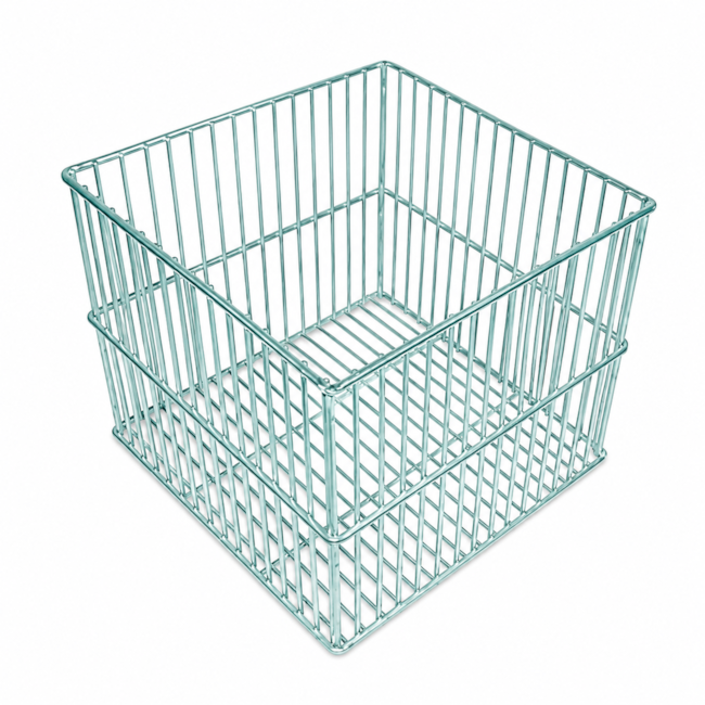 Cesto De Arame em Aço Inox Quadrado 24x24x24cm-764d71c1-dad6-4f84-83d6-bc19dec6f465