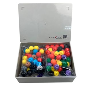 Conjunto Estrutura Molecular Orgânica e Inorgânica com 445 Peças para Aulas de Química