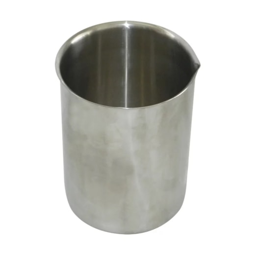 Copo Becker Em Aço Inox Forma Baixa 1300ml 120x120mm