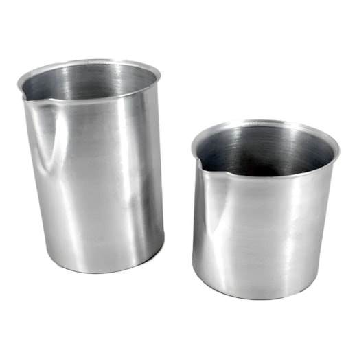 Copo Becker Em Aço Inox Forma Baixa 1300ml 120x120mm