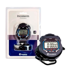 Cronometro Digital com Relogio, Calendario e Alarme - Incoterm T-TIM-0010