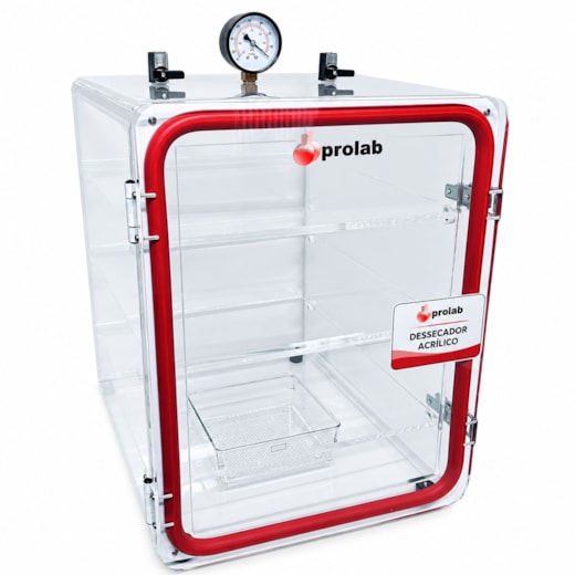 Dessecador de Vácuo em Acrílico 36 cm Prolab