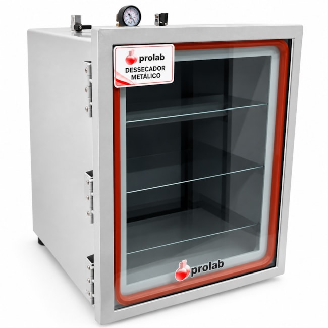 Dessecador de Vácuo Metálico 42 cm Prolab-82e34057-d70a-4b19-aec1-1c1f6176de2c