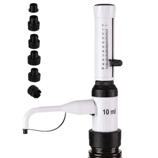 Dispensador para Frasco Reagente 1,0 a 10,0 mL Autoclavável