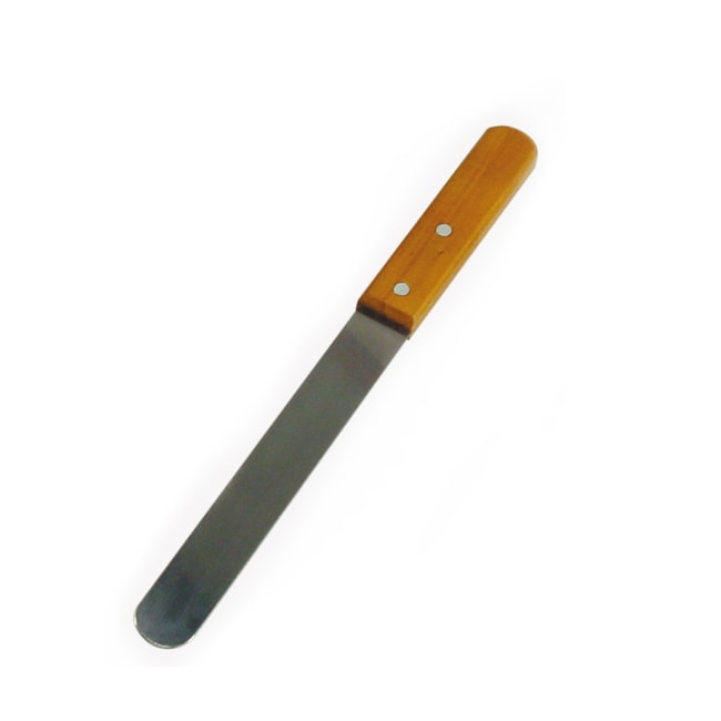 Espátula Com Cabo de Madeira em Aço Inox 18cm-00ef19d6-a034-4842-9f80-d262b100f379
