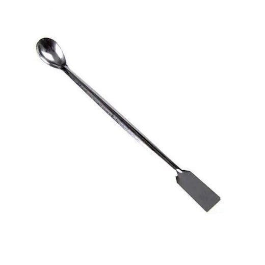Espátula Com Colher de Aço Inox Maciço 12cm