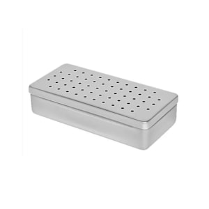 Estojo Perfurado Para Instrumental Cirurgico em Aço Inox 18 X 08 X 03 cm