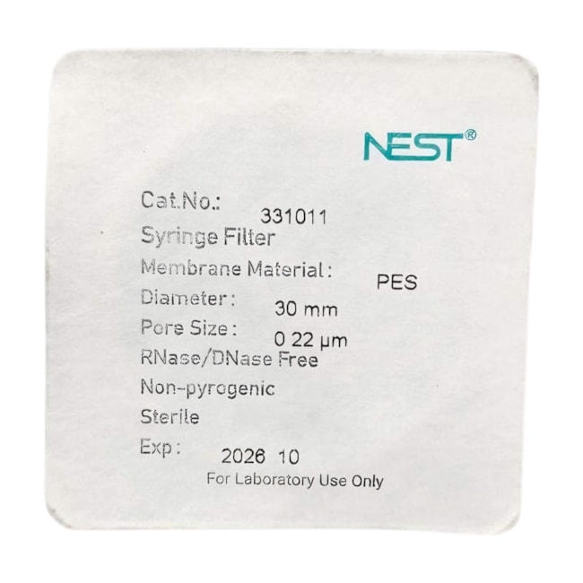 Filtro Para Seringa PES 0,22um Diâmetro 30mm Estéril Unidade-03ec08a5-fcdf-4f81-8c67-e184dc43ab48