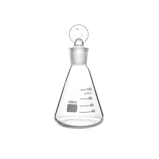 Frasco Índice de Iodo 100ml Com Rolha de Vidro