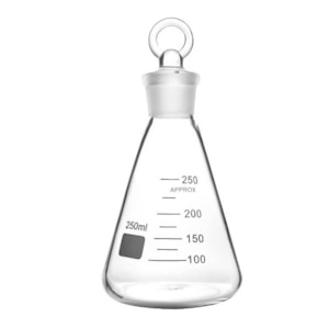 Frasco Índice de Iodo 250ml Com Rolha de Vidro