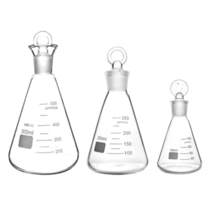 Frasco Índice de Iodo 250ml Com Rolha de Vidro