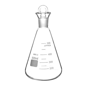 Frasco Índice de Iodo 500ml Com Rolha de Vidro