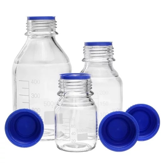 Frasco Reagente Graduado Tampa Azul 2000ml