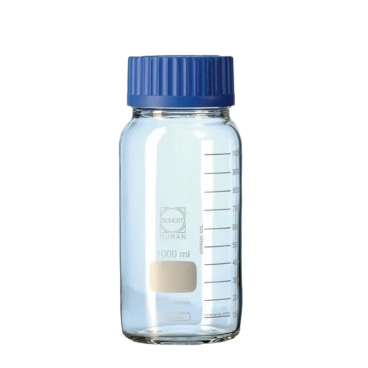 Frasco Reagente Graduado Tampa Azul BOCA LARGA 2000ml
