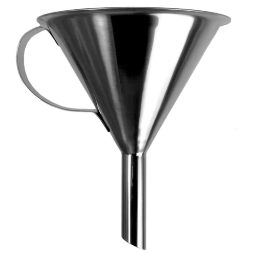 Funil de Aço Inox Com Alça 250ml