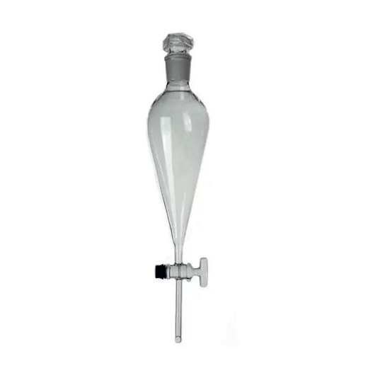 Funil de Separação Tipo Pera com Torneira e Rolha de Vidro 2000ml