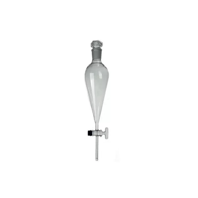 Funil de Separação Tipo Pera com Torneira e Rolha de Vidro 60ml-cdba59a1-033f-41eb-b14a-4bf6bf80dd1c
