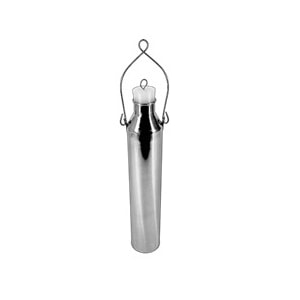 Garrafa Saca Amostra de Aço Inox Polido Tampa de Rolha Gargalo 37mm