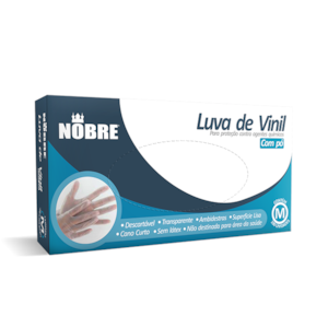 Luva de Procedimento Em Vinil Com Amido