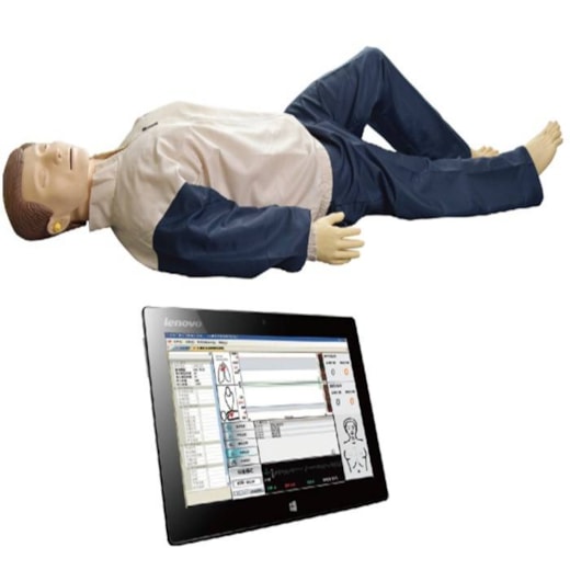 Manequim Adulto Simulador de RCP Wireless com Tablet de Controle