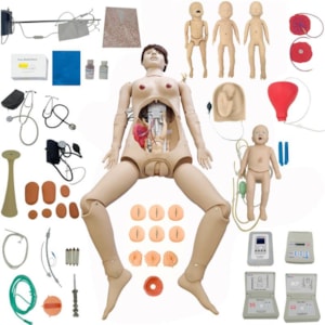 Manequim Avançado de Parturiente  Neonatal Simulador com RCP e Suporte de Emergência