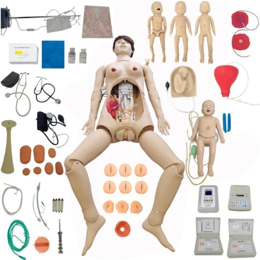 Manequim Avançado de Parturiente  Neonatal Simulador com RCP e Suporte de Emergência
