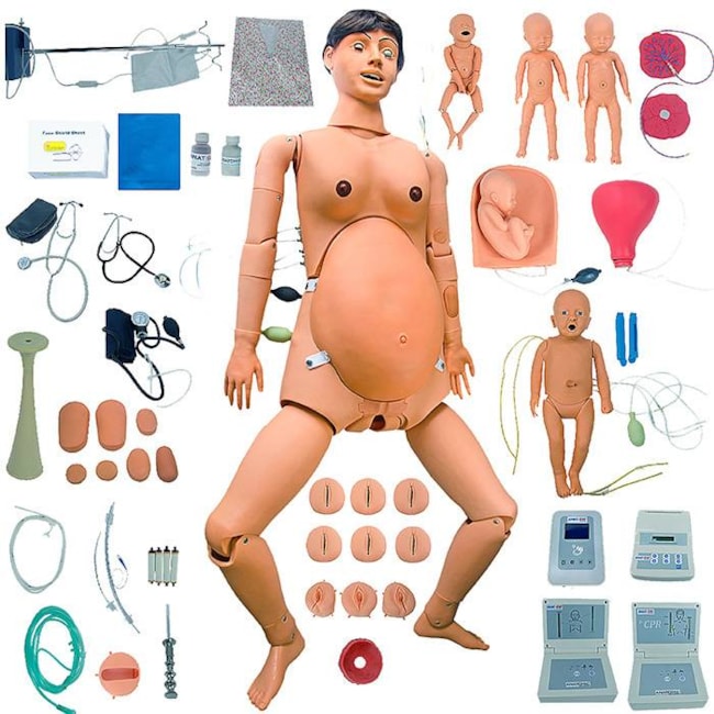 Manequim Avançado de Parturiente  Neonatal Simulador com RCP e Suporte de Emergência-74527881-a3e1-4e07-aac6-c6db52abf281