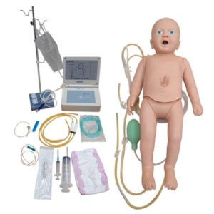 Manequim Bebê Simulador de RCP, Intubação e Enfermagem Neonatal