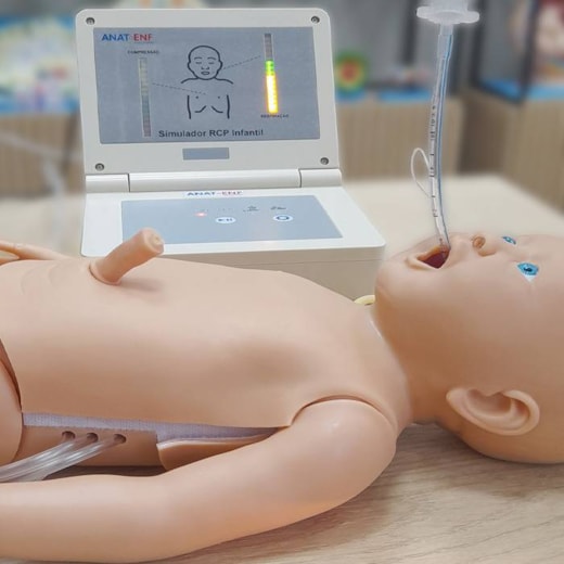 Manequim Bebê Simulador de RCP, Intubação e Enfermagem Neonatal