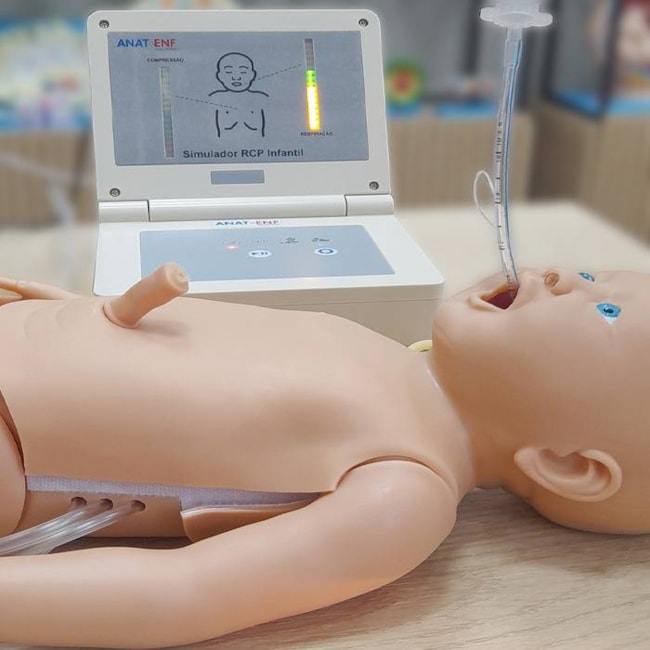 Manequim Bebê Simulador de RCP, Intubação e Enfermagem Neonatal-3b9149c6-85ee-49d5-b5a5-a0fc07c0ab88