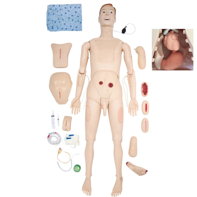 Manequim Bissexual com Órgãos Internos para Treino Avançado de Enfermagem-f5725db6-9899-4914-9032-2d926380e65b