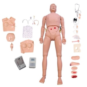 Manequim Bissexual Simulador para Treino de Enfermagem e RCP