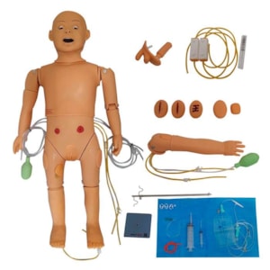 Manequim Infantil Bissexual Simulador para Treino de Enfermagem