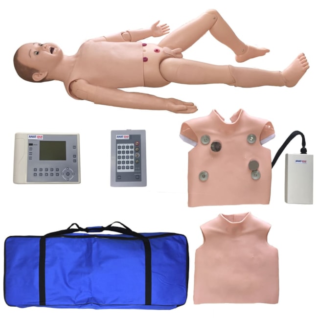 Manequim Infantil, Bissexual, Simulador para Treino de Suporte Avançado ACLS-5e4fe33b-57bc-4e1b-80ce-cede58835f6f