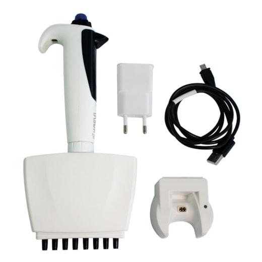Micropipeta Eletrônica Multicanal 8 Canais 30 - 300 µl Smart Kasvi